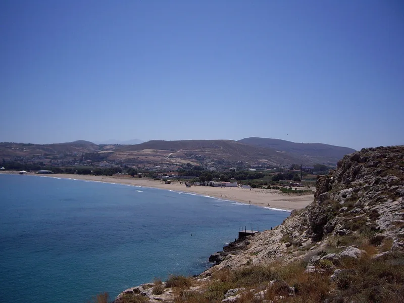 Playa de Amnissos: arena junto al viejo puerto de Cnosos