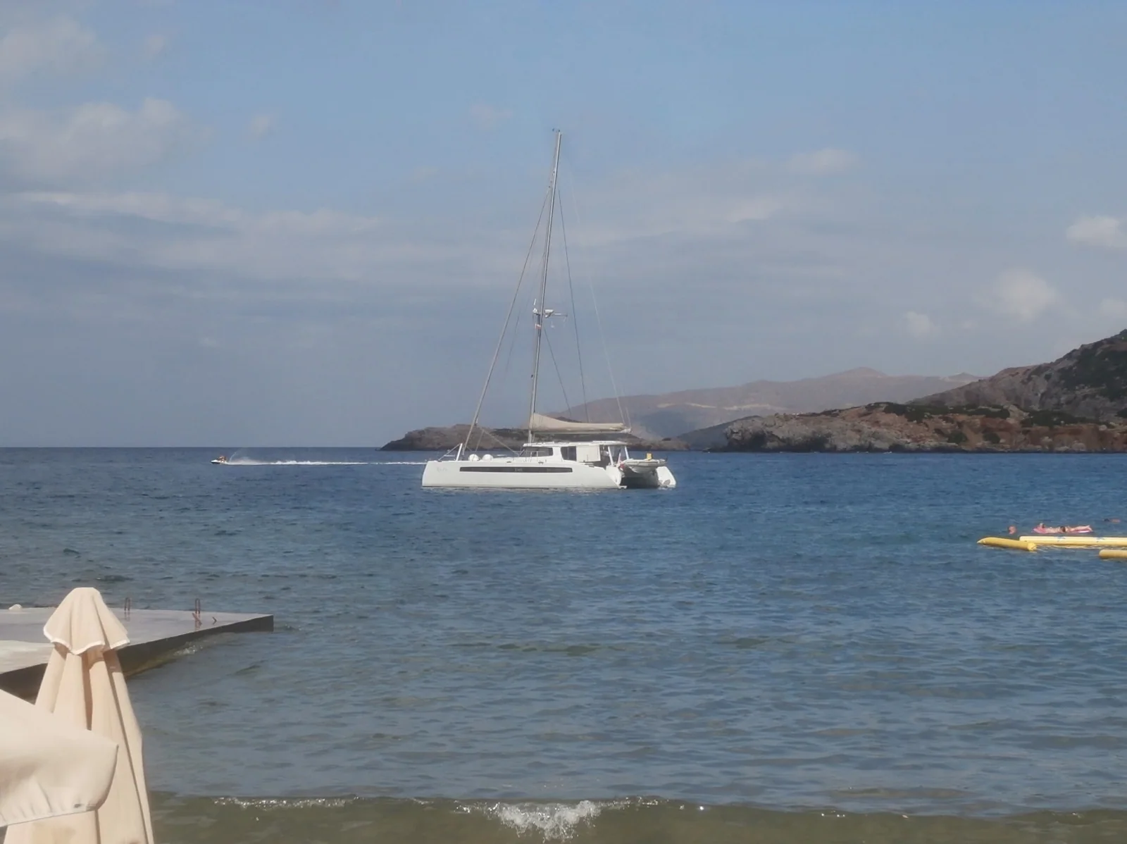 A boat in Varkotopos bay at Bali
