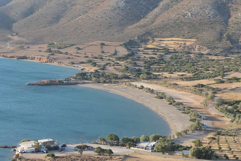 La playa de Chiona y la costa cercana a Palekastro