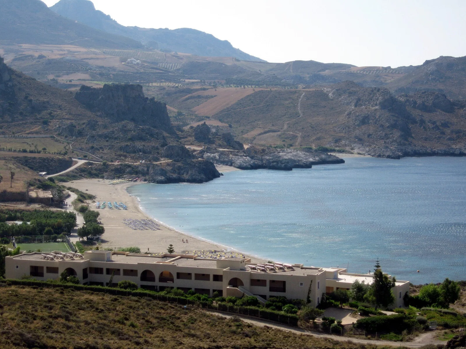 La baia di Damnoni, a est di Plakias