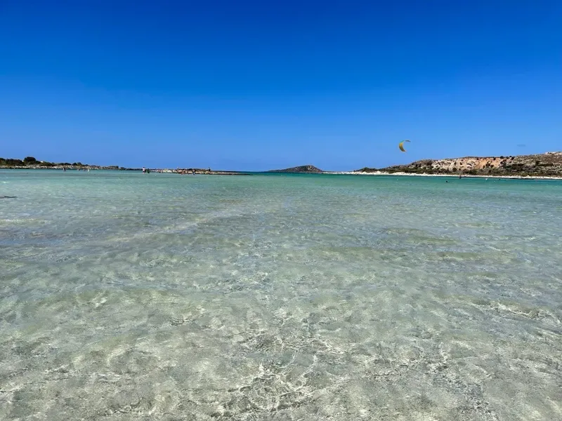 La laguna poco profunda de Elafonisi