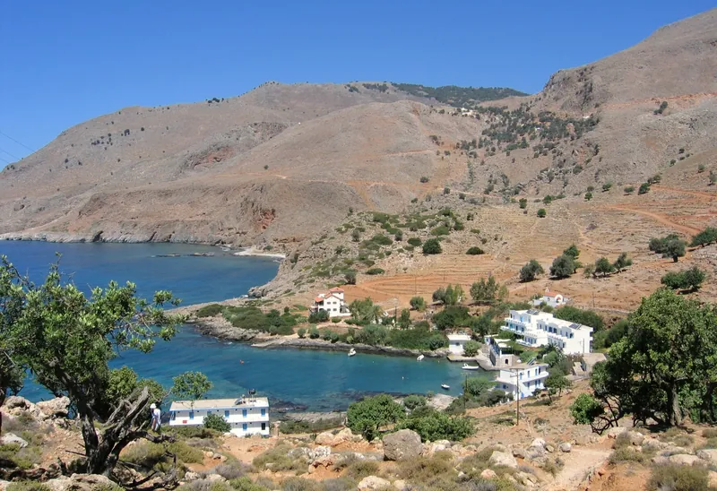 The small coastal settlement and bay of Finikas on south Crete