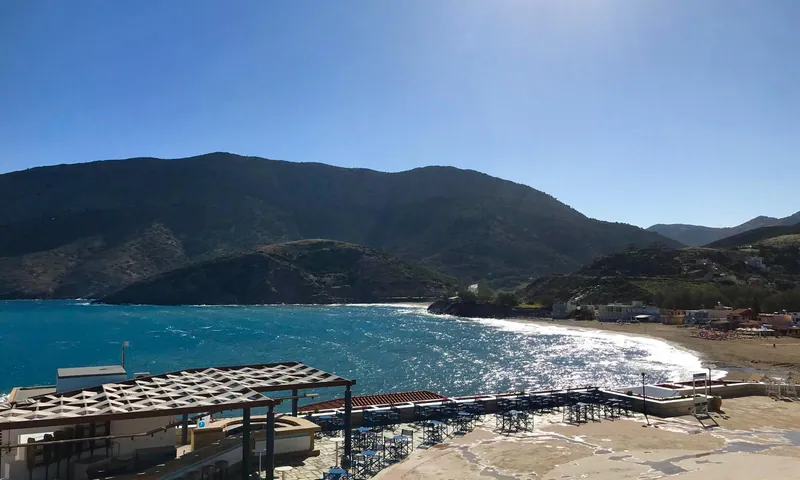 View of Fodele Beach and its bay, Heraklion