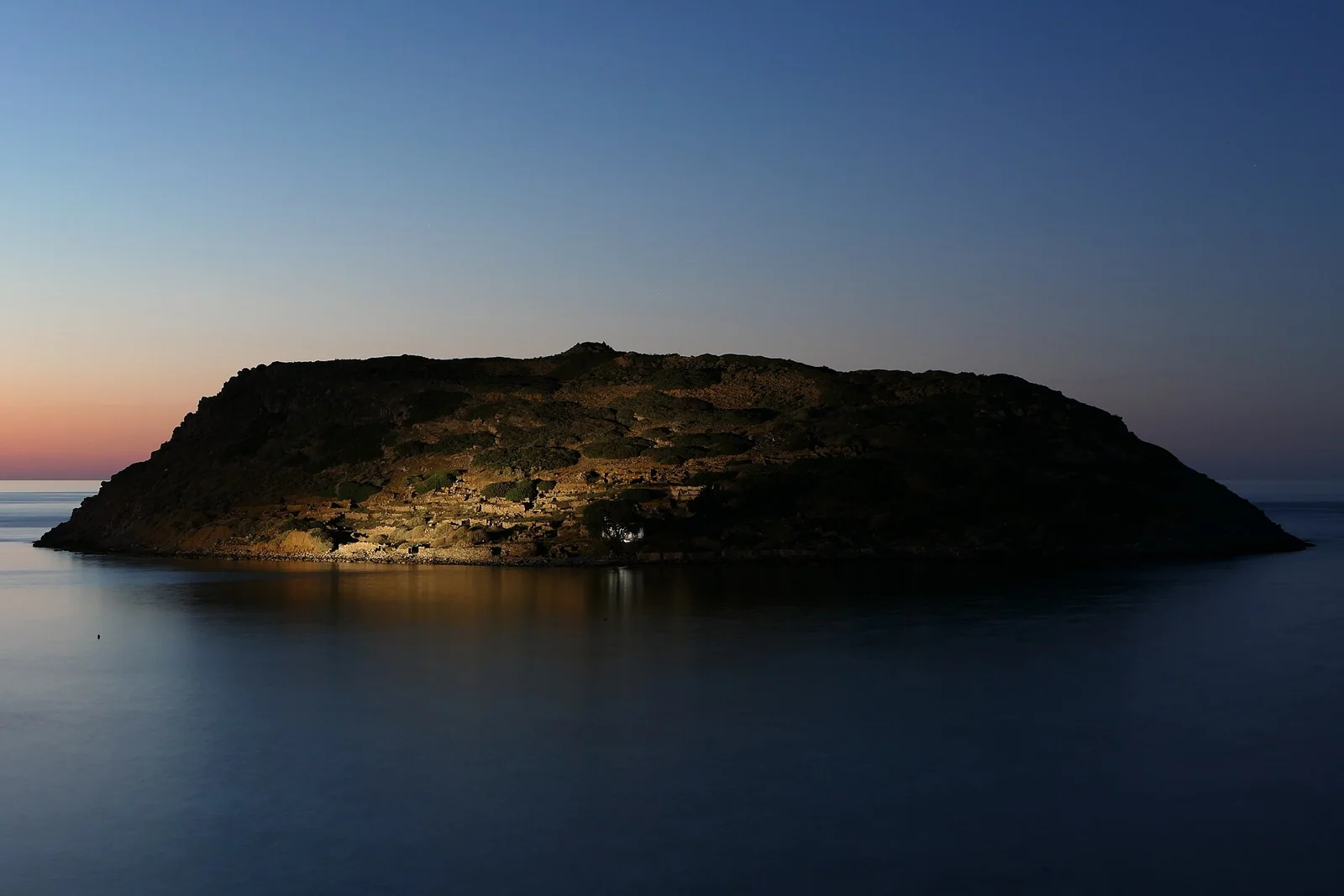 The islet opposite Mochlos at dusk