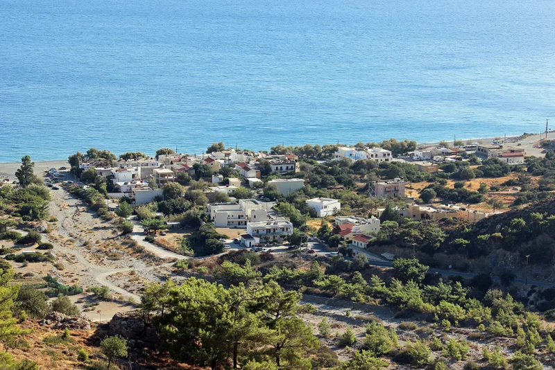 Sougia village and its bay from the hillside